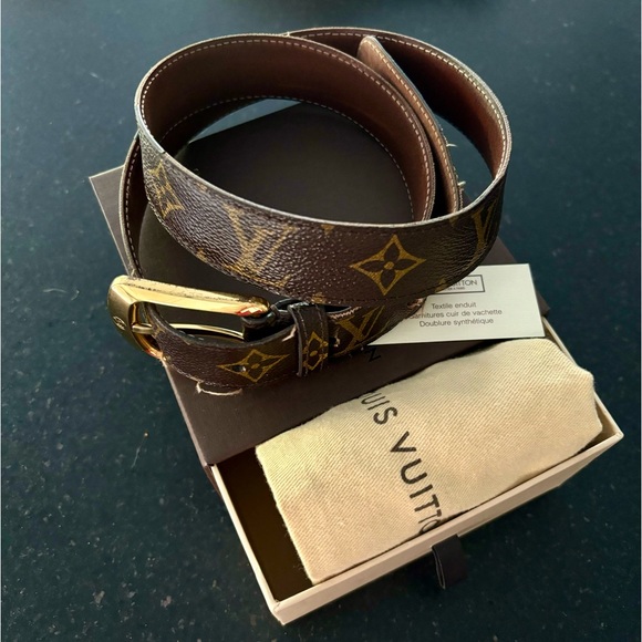 Authentic Louis Vuitton Monogram Belt - Picture 1 of 15